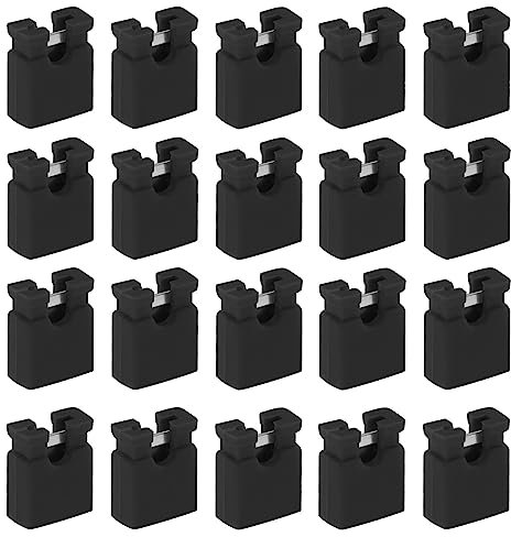 200 Stück Jumper-Kappen, offen, mit 2 Computerklemmen, Standard, 2,54 mm, Mini-Anschluss für Reiterkappe, für Leiterplatten von Festplatten, Schwarz