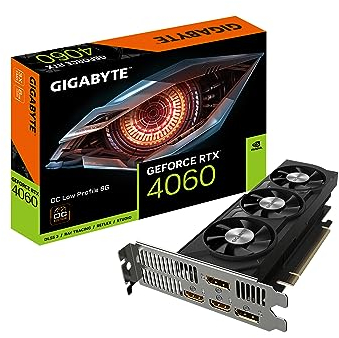 Gigabyte GeForce RTX 4060 OC - Scheda grafica 8G a basso profilo, 3 ventole WINDFORCE, GDDR6 a 128 bit da 8 GB, scheda video GV-N4060OC-8GL