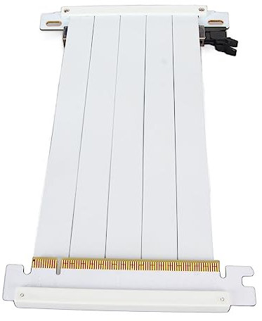 Jectse PCIE 4.0 X16 Riser Cable - High Speed GPU Extender, Double Sided 180° Flexible Extension for RTX 4090 and RX 7900 XT (White)