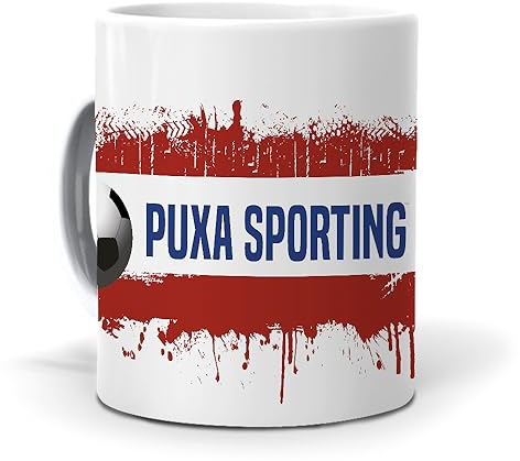 mundohuevo Taza Personalizada con Texto. Regalo Original. Sporting. Regalo Equipo de Futbol. Haz