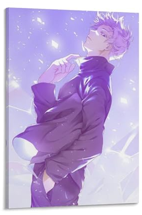 Japanisches Anime-Poster Jujutsu Kaisen Gojo Satoru (25) Poster, Kunstdruck, Wand-Foto, Malposter zum Aufhängen, Familiendekoration, 60 x 90 cm