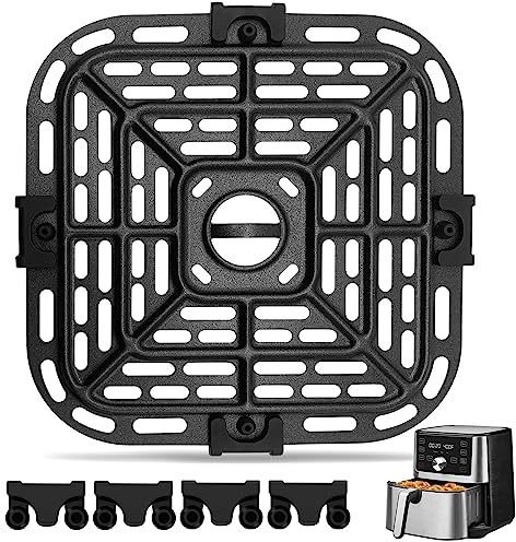 GWY Air fryer Replacement Parts for Instant Pot Vortex Plus 6 in 1 4 Quart Air Fryer Oven, 7.3''×7.3'' Square Food Grade Air Fryer Grill Pan Grill Plate Crisper Plate Accessories Tray Rack