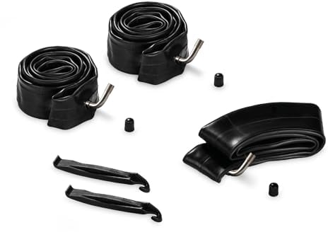 hauck Kinderwagen Schlauch Set 2x 12 Zoll & 1x 10 Zoll Durchmesser inkl. Reifenheber, Reifenschlauch Kompatibel mit Dreirad Buggy Rapid 3 Air (Pushchair Repair Kit 3WS, Schwarz)