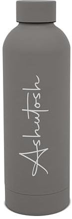 The Wallet Store Borraccia termica Energizer personalizzata, a doppia parete, con caratteristiche calde e fredde, a prova di perdite, senza BPA, 500 ml (grigio)