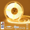 COB LED Strip Light Warm White 10M, LED Tape Lights 24V IP44 Waterproof, Dimmable LED Strip Kit with Timer, Flexible LED Lights with RF Remote and Power Supply for Bedroom TV Kitchen DIY Decoration