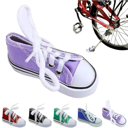 Fahrradständer Motorrad-Seitenständer Verlängerungspad Niedlicher Mini-Canvas-Schuhe Seitenständer Motorradzubehör Kleine Schuhe für Fahrrad Dreibein Dekoration Geschenk (C)