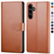 SkyDuck Cover per Samsung Galaxy A55【Slot Carte】【RFID Portafoglio】 Cover per Samsung A55,con 1 Pellicola Vetro Temperato,uomo donna Pelle Sintetica Custodia telefono per Samsung A55,Marrone Chiaro