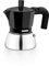 MONIX Induction Inox, Caffettiera Italiana In Alluminio e Acciaio Inox, Capacità 3 Tazze, Manico Termoresistente, Facile da Lavare, Adatta a Tutti i Tipi da Piano Cottura, Incluso a Induzione, Nero