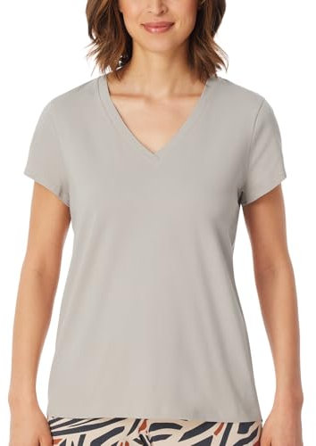 Schiesser Damen Nachthemd Bigshirt Kurzarm mit Taschen - Nachtwäsche, Jade_181251, 42