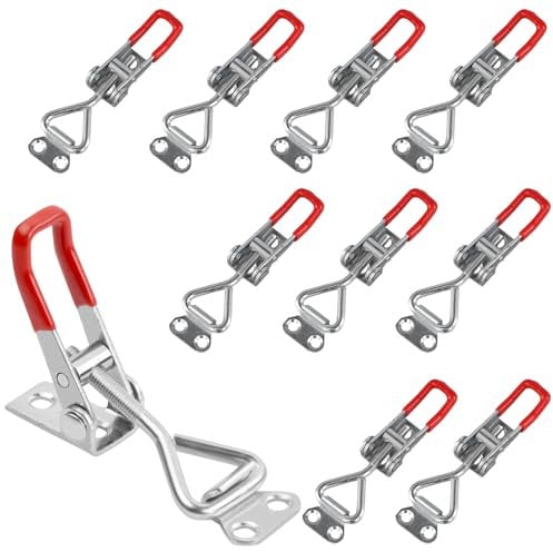 Chiusura a Leva Regolabile, 10 PCS Metallo Toggle Morsetto, GH-4001 Morsetti a Ginocchiera Per Cassettiere, Armadi, Cassetti, Porte, Finestre