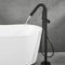 Robinet Baignoire Ilot Pivotant À 360° 2 Modes Mitigeur De Baignoire Sur Pied Avec Douchette,noir