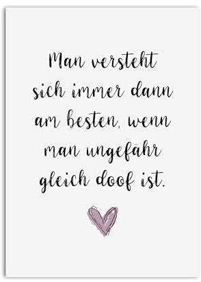 Nastami Postkarte Geschenk Freundin Postkarte Du bist toll (gleich doof)