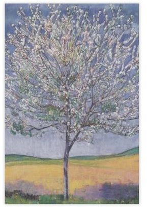 Poster mit blühendem Kirschbaum, Wandkunst, Gemälde, Leinwand, Wanddekoration, Wohnkultur, Wohnzimmer, Dekoration, Poster, Leinwand, Poster, Schlafzimmer, Dekoration, Landschaft, Büro, Raumdekoration,