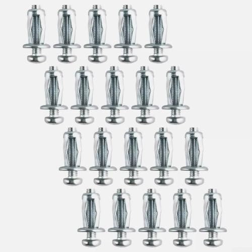 Nietmuttern-Set, Blütenblatt-Nieten, Muttern, Auto-Metallschrauben-Set, 20 x Blütenblattmuttern (M5 x 25)