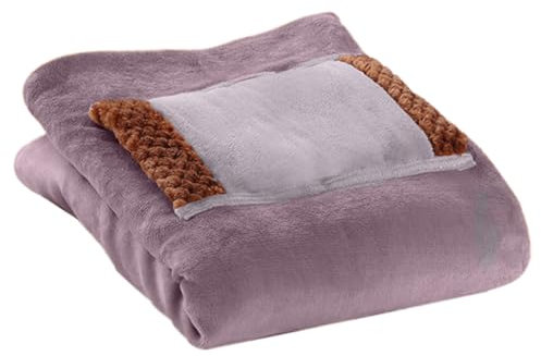 PLUSHCEWT USB Electric Blanket, Purple Plush Electric Blanket, Portable Heated Shawl Soft Body Warm Heating Blanket Wearable Electric Blanket