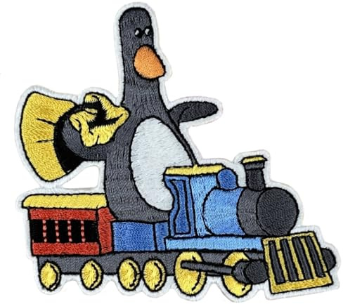 Pawprint Family | Feathers McGraw Train Glow in the Dark Sew on Patch | Wallace and Gromit Official Merchandise