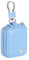 sourcing map Earbuds Cases, Earphone Case Holder, PU Leather Ear Buds Case Zipper Organizer Small with Mesh Pocket for USB Cable, Wireless Wired Earphones, Blue