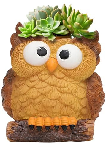Pot de fleurs hibou, vases en terre cuite succulents hibou, résine d'animaux de dessin animé, petits pots de fleurs succulents, décoration de la maison, jardin en pot, balcon, giard