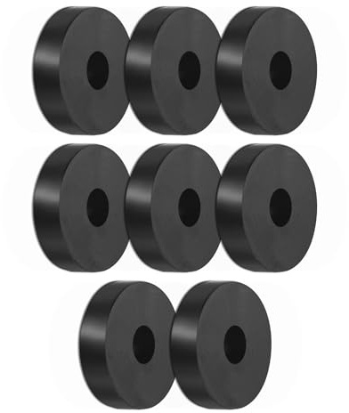 M METERXITY 8er-Pack Gummi-Isolationsscheiben 8 mm Dicke Schwarz | 35 mm Außendurchmesser, Mechanische Antivibrationspads, Runde Gummiunterlegscheiben, 10 mm Innendurchmesser, Für Haushalt