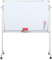 Tableau Blanc Magnétique Double Face sur Pied 90×60 cm – Hauteur et Inclinaison Réglables, Roulettes Verrouillables, Accessoires Inclus
