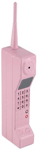 KANASI Vintage Metal Phone Model, Retro Cell Phone Model Decorative Accessory Photography Prop Home Office Deco (Pink)