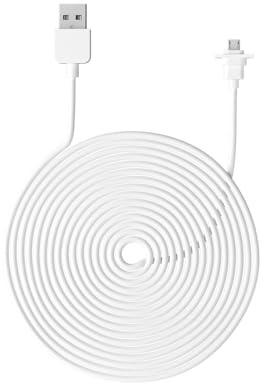 Yctze 9 M Outdoor-Ladekabel für EufyCam 2C 2C Pro, Wasserdichtes, Extra Langes Micro-USB-Kabel, mit Netzteil für den Innen- und Außenbereich (1PCS)