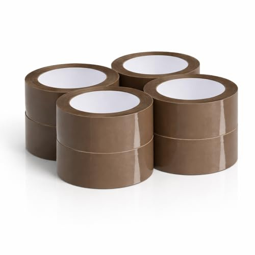 Bayli 4 Rollen Paketklebeband Braun 48mm x 66m – reißfestes PP-Packband mit starker Klebkraft – ideal für Versand & Lage