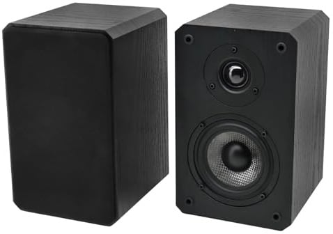 Soundmaster LS5050SW HiFi Regallautsprecher – Kompakte 2-Wege Bass-Reflex autsprecher für kraftvollen Sound