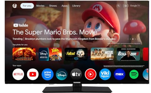 TELEFUNKEN D43U980B2CW Smart TV 43 Zoll (109 cm) 4K UHD Google TV Fernseher Schwarz