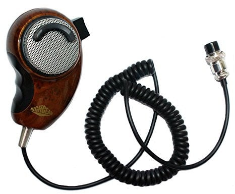 SUNDELY® Wood Grain Noise Cancelling Handheld Hand Shoulder Lapel Microphone Speaker for Cobra Uniden Midland CB Ham Radio 4-pin HG-M84W