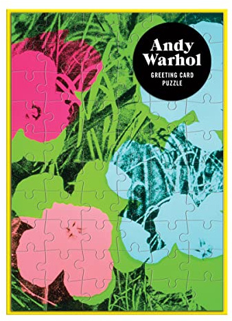 Andy Warhol Flowers Greeting Card Puzzle