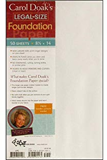 Carol Doak's Legal Size Foundation Paper: 50 Sheets, 8 1/2” x 14”