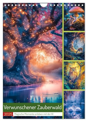 Verwunschener Zauberwald (Wandkalender 2025 DIN A4 hoch), CALVENDO Monatskalender: Dieser Kalender entführt Sie Monat für Monat in eine magische ... Waldbewohner auf Sie warten. (CALVENDO Natur)