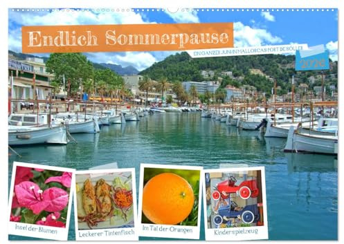 Endlich Sommerpause - Ein ganzer Juni in Mallorcas Port de Sóller (Wandkalender 2026 DIN A2 quer), CALVENDO Monatskalender