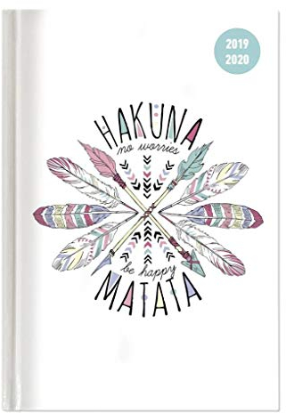 Collegetimer Hakuna Matata 2019/2020 - Schülerkalender A5 (15 x 21) - Day By Day - 352 Seiten - Terminplaner - Notizbuch