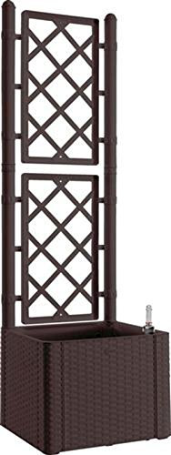 ferramenta-utensili Fioriera rattan moka con spalliera lt 35 cm 43x43 h/cm 142 riserva d' acqua