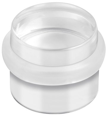 Metafranc Türstopper transparent - Ø 32 mm - Bodenmontage - Selbstklebend - Rückstandslos zu entfernen / Türpuffer / Wandpuffer / Gummipuffer / Wandschutz / Anschlagdämpfer / 431757, Rund