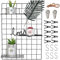 WUZILIN Actualice el Soporte de Rejilla, la Foto del Panel de Aguja de decoración de Pared de Hierro de Bricolaje con un Panel de Notas para la Familia, la Cocina, la Oficina, etc. (45 x 65 cm) Negro