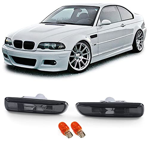 Klarglas Seitenblinker Schwarz Smoke passend für 3er BMW E46 98-03