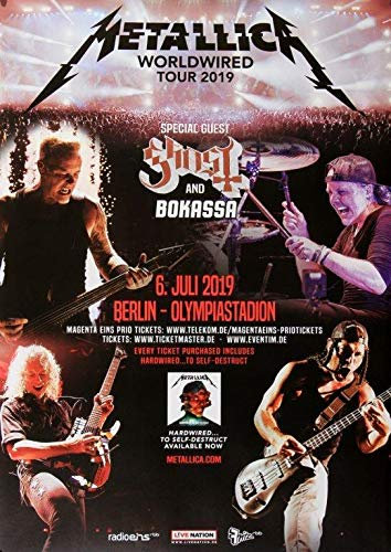 Metallica - Worldwired, Berlin 2019 » Konzertplakat/Premium Poster | Live Konzert Veranstaltung | DIN A1 «