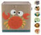 LIFENEY Aufbewahrungsbox Kinder mit Krebs Motiv I Spielzeugbox mit Tiermotiv passend für Würfelregale I Ordnungsbox für das Kinderzimmer I Aufbewahrungskorb Kinder