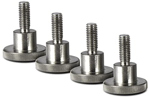 PROTECH 4 Stück Rändelschrauben M5x12 Edelstahl A1 VA Rostfrei hohe Form Daumenschrauben Rändel Schraube DIN 464
