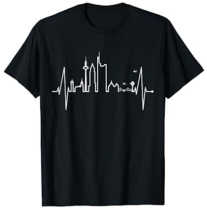 Frankfurt Skyline Herzschlag Fan Ich Liebe Frankfurt Am Main T-Shirt