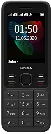 Nokia 150 Version 2020 Feature Phone (2,4 Zoll, 4 MB interner Speicher (erweiterbar auf bis zu 32 GB per MicroSD-Karte), 4 MB RAM, Dual SIM) schwarz