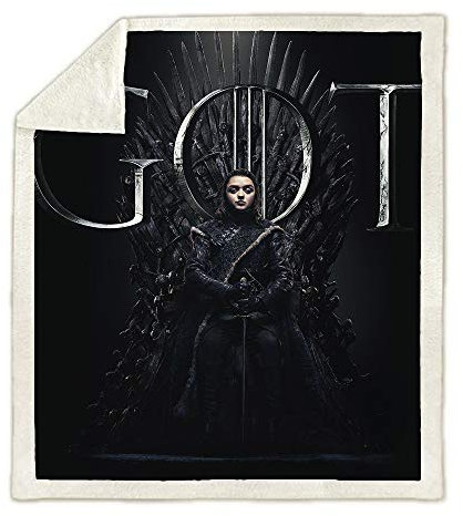 NICHIYO Game of Thrones Decke, Cartoon und Animation Fleecedecke für Erwachsene und Kinder, 100% Mikrofaser, für Schlafsofa und Sofa (17.100 x 140 cm)