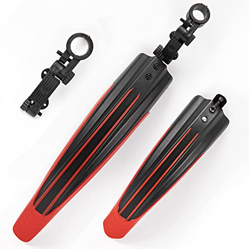 ioutdoor Fahrrad Schutzbleche Set mit 8M DIY Reflektierendem Klebeband, 2-Teilig Verstellbarem Verdicken MTB Schutzbleche Vorne und Hinten, für MTB Citybike 20, 22, 24, 26 Räder