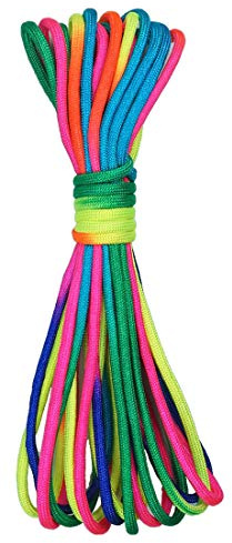 TFlower Paracord Schnur Regenbogen Nylon Seil mit 7 Strängen Fallschirmschnur Reißfestem Paracord Seil 4mm Länge 10m