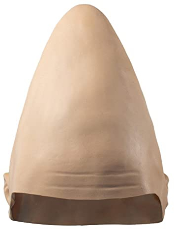 Enkomy Alien Latex Cap Cosplay Kopfbedeckung,Cosplay Eierkopf Konische Helm Halloween Karneval Party Requisiten, 23 * 30 cm