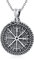 enjoylifecreative Wikinger Drachen Halskette Herren 925 Sterling Silber Vegvisir Runen Kompass Anhänger Halskette Wikinger Amulett Ouroboros Schmuck Geschenke für Herren