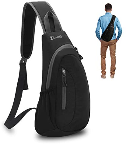 Victop Leichte Brusttasche Sling Rucksack Schultertasche Wasserdichter Nylon Crossbody Umhängetasche für Männer und Frauen, Mehrzweck Brust SlingTasche für Reisen, Wandern, Radfahren